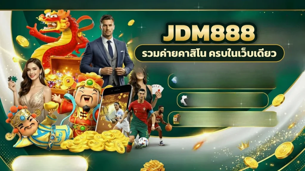 ภาพปกบทความ jdm888 สล็อต คาสิโน เกมเดิมพัน และพื้นที่สมาชิกที่ยังให้เกมเป็นตัวนำ